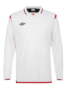 Футболка футбольная Umbro Westham Jersey L/S, белая/красная, XL