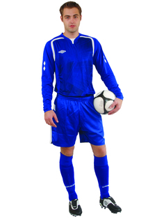 Футболка футбольная Umbro Ireland Jersey L/S, синяя, XL