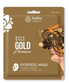Гидрогелевая маска для лица ASIAKISS, с экстрактом золота Gold Hydrogel Mask 1шт по 25гр