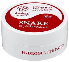 ASIAKISS, Гидрогелевые патчи для глаз со змеиным ядом Snake Hydrogel Eye Patch 60sh