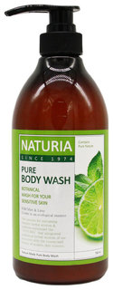 Гель для душа Evas Naturia Pure Body Wash Wild Mint & Lime 750 мл