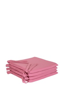 Комплект из 4х подушек на стул ЭГО розовый 40х40