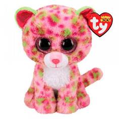 Мягкая игрушка TY Леопард розовый 25см 36476
