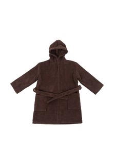 Халат махровый ЭГО детский с капюшоном, кофе ДМХ-016-01 р.34