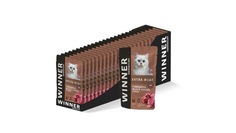 Влажный корм для кошек Winner Extra Meat, говядина, 24шт по 80 гр