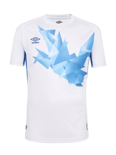 Футболка футбольная Umbro Origami Jersey SS, белая/голубая, M