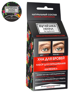 Набор для окрашивания бровей Matreshka Dark brown