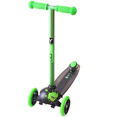Самокат детский Y-Scoo Trio Diamond 120 мм Monsters green Zoko
