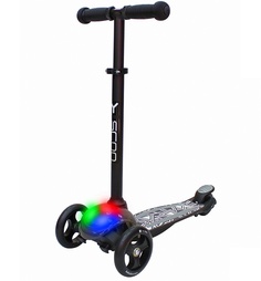 Самокат детский Y-Scoo Trio Diamond 120 мм Kaleidoscope black-white