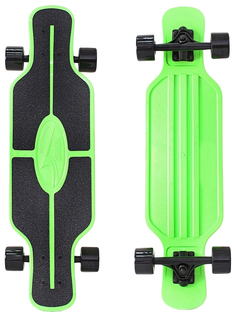 Детский скейтборд Y-SCOO Longboard Shark TIR 31" с сумкой зелено-черный 408-G