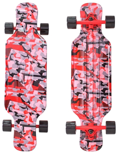 Детский скейтборд Y-SCOO Longboard Shark TIR 31" с сумкой Chaos красно-черный 408-Ch