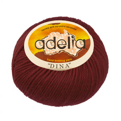 Пряжа Adelia Dina, 100% шерсть, 10*50 г, 100 м+-5 м, №26, бордовый