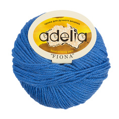 Пряжа Adelia Fiona, 50% шерсть, 50% акрил, 10*50 г, 90 м+-3 м, №330, ярко-голубой