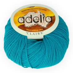Пряжа Adelia Claire, 50% шерсть, 50% акрил, 10*50 г, 138 м+-5 м, №400, сине-зеленый