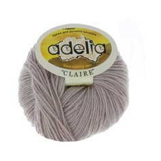 Пряжа Adelia Claire, 50% шерсть, 50% акрил, 10*50 г, 138 м+-5 м, №502, светло-бежевый