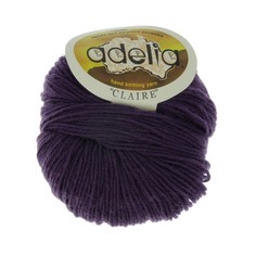 Пряжа Adelia Claire, 50% шерсть, 50% акрил, 10*50 г, 138 м+-5 м, №258, серо-фиолетовый