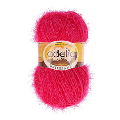 Пряжа Adelia Brilliant, 100% полиэстер, 10*50 г, 90+/-5 м, №23, яркий розовый