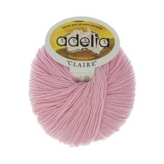 Пряжа Adelia Claire, 50% шерсть, 50% акрил, 10*50 г, 138 м+-5 м, №201, светло-розовый