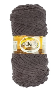 Пряжа Adelia Mimi, 100% полиэстер, 5*100 г, 80 м+-4 м, №13, темно-серый