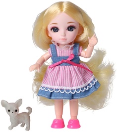 Кукла Funky Toys Малышка Лили, блондинка, с собачкой, 16 см FT72005