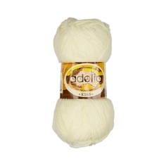 Пряжа Adelia Kiss, 100% полиэстер, 10*50 г, 145 м+-7 м, №04, бледно-желтый
