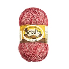 Пряжа Adelia Casual, 72% хлопок, 28% акрил, 10*50 г, 130 м+-6 м, №11, бордовый