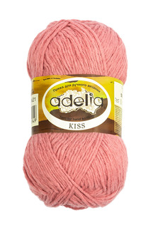 Пряжа Adelia Kiss, 100% полиэстер, 10*50 г, 145 м+-7 м, №21, темный грязно-розовый