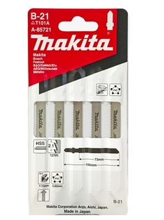 Пилка для электролобзика 5шт Makita T101 A HSS A-85721