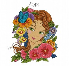 Набор для вышивания мулине Нитекс А-0015 Лаура 28х33 см