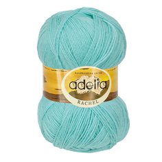 Пряжа Adelia Rachel, 90% шерсть, 10% полиэстер, 5*100 г, 400 м+-15 м, №09, светлая бирюза