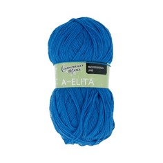 Семёновская пряжа A-elita, 10*100 г, 781 м, 0131 яркий синий/мадонна
