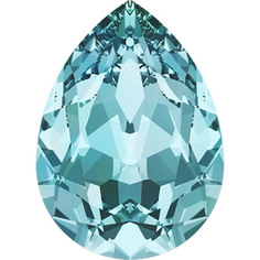 Кристаллы Swarovski цветные 18*13 мм 4 шт в пакете светлый бирюзовый
