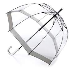 Зонт-трость женский механический Fulton L041-03 серый