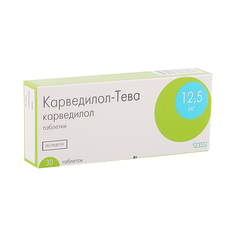 Карведилол-Тева таблетки 12.5 мг 30 шт. Teva