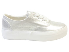 Кеды женские Xti 570077 серебристые 37 RU