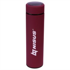 Термос N.TM-049-R 450ML с термодатчиком красный Nisus