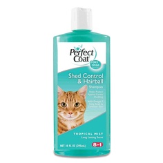 Шампунь для кошек 8in1 Perfect Coat Shed Control&Hairball против линьки и колтунов, 295 мл