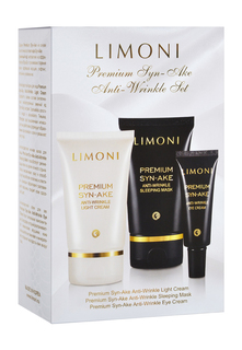 Набор средств по уходу за лицом Limoni Premium Syn-Ake Anti-Wrinkle Night Care Set 225 гр