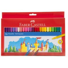 Фломастеры Faber-Castell. Замок. 50 цветов в картонной коробке