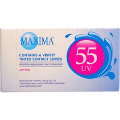 Линзы контактные мягкие Maxima 55 UV, 6 шт. Диоптрии -2,50, R 8.6