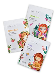 Тканевые маски Limoni, COLLAGEN ESSENCE MASK, 3 шт