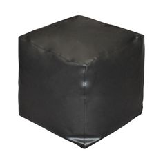 Бескаркасный пуф-куб Pazitif БМЭ9 one size, экокожа, Черный