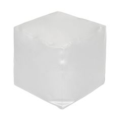 Бескаркасный пуф-куб Pazitif БМЭ9 one size, экокожа, Белый
