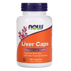 Препарат для поддержки работы печени Liver Caps NOW 100 капсул