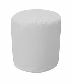 Бескаркасный пуф-цилиндр Pazitif БМЭ10 one size, экокожа, Белый