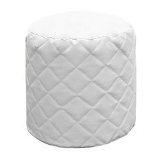 Бескаркасный пуф-цилиндр Pazitif БМЭ11 one size, экокожа, Белый