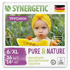 Подгузники-трусики Synergetic Pure&Nature, размер 6 / XL, 36 шт