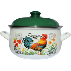 Кастрюля эмал Петушок 3,1л мет/кр TM Appetite