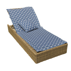 Подушка для садовой мебели Kauffort Blue Garden ka363161 190х60 см бело-синий