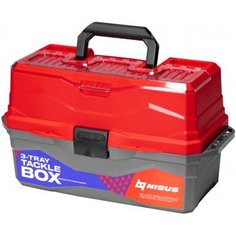Ящик для снастей Nisus Tackle Box трехполочный красный N-TB-3-R ТОНАР